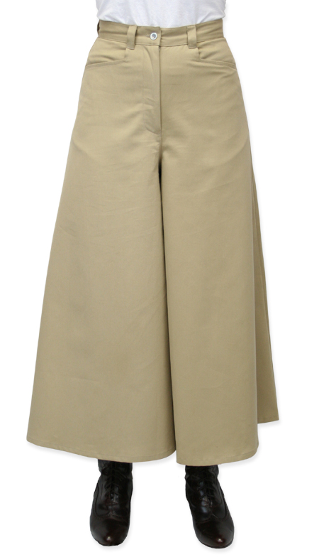 (image for) Frontier Old West Cotton Split Riding Skirt (Large / Brown)